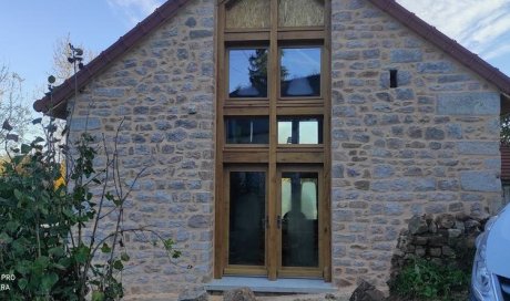 Rénovation complète de maçonnerie et de façade d'une maison en pierre vers Saulieu